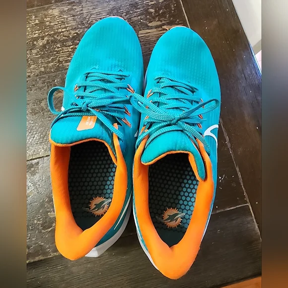 Miami Dolphins Nike Aqua Zoom Pegasus 39 Running Shoe - Picture 4 of 7